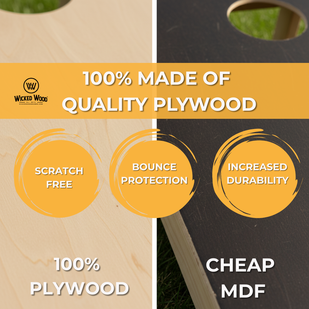 Cornhole Set - 90x60 - Wicked Wood Design Cornhole sets Wicked Wood Games