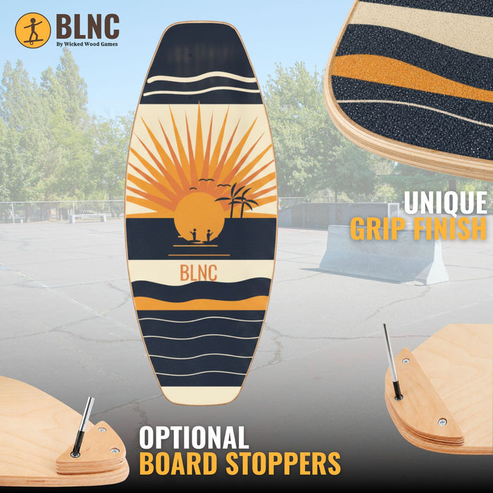 BLNC Balance Boards - TRICK Style - Go Fishing Design - Incl Roller Balance Boards Wicked Wood Games