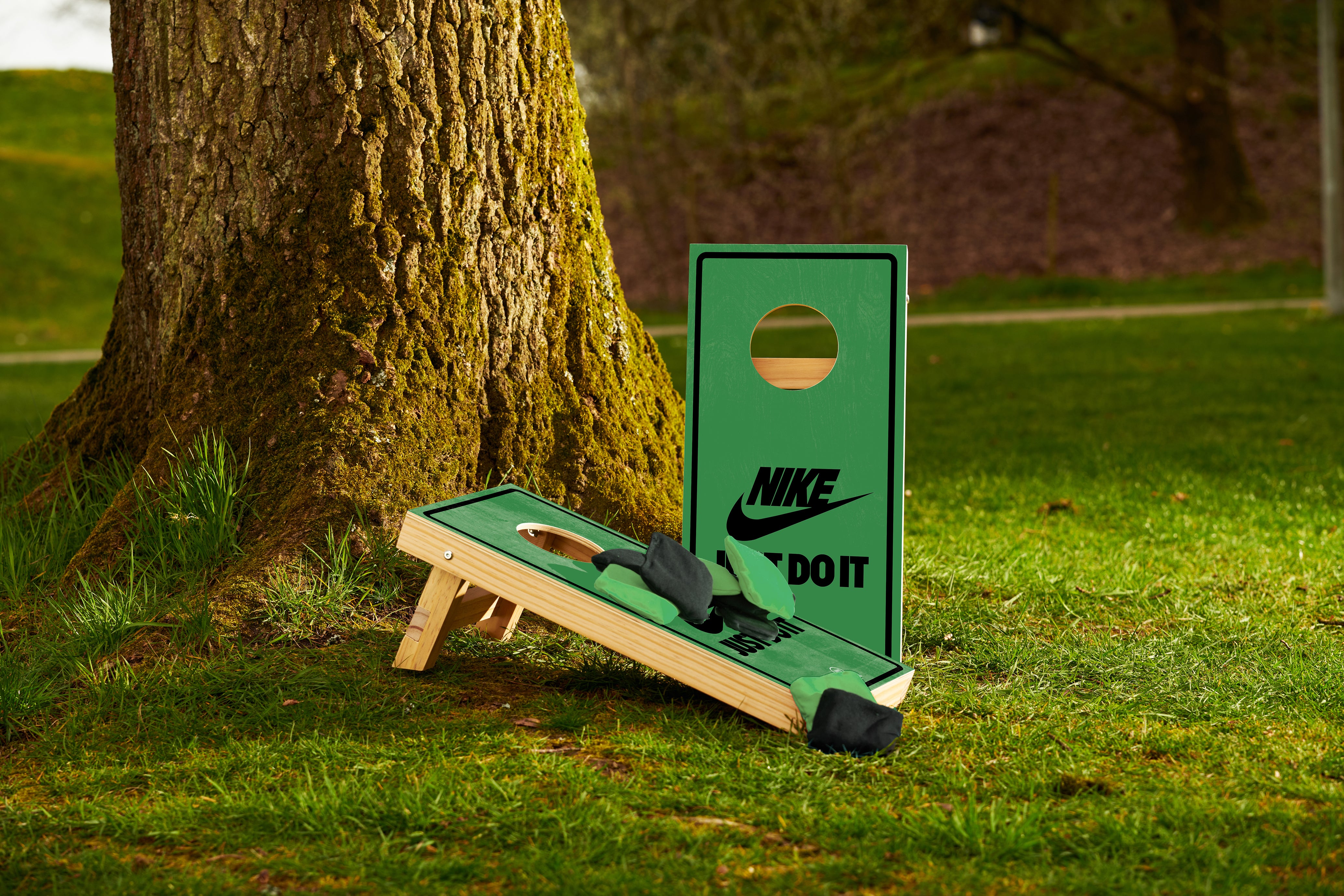 Cornhole Set met Eigen Design - Mini - Single Board Cornhole sets Wicked Wood Games