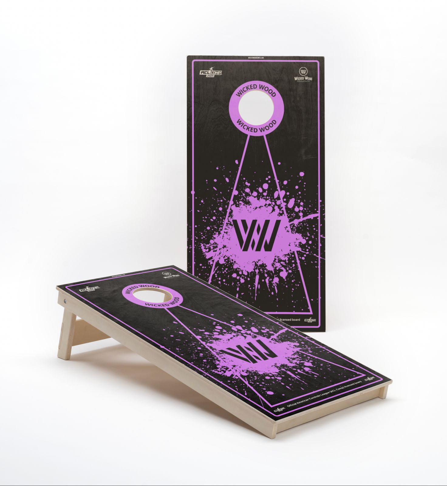 Wicked Wood - For the W - ACL Comp Boards Cornhole sets Wicked Wood Games Purple